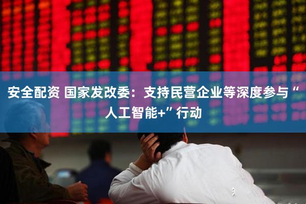 安全配资 国家发改委：支持民营企业等深度参与“人工智能+”行动